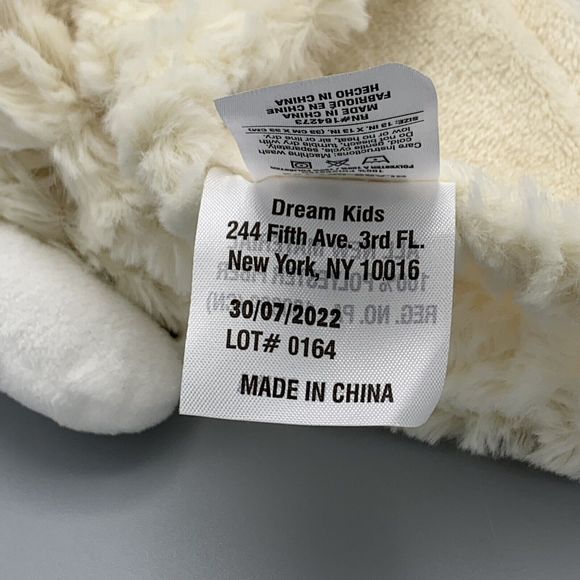 Dream Kids Cream Fluffy Lovey Security Blanket Teddy Bear Handheld Baby Blanket - Picture 6 of 11